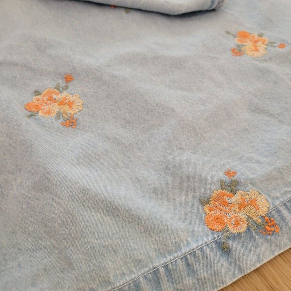 NWT  MANGO Embroidered mini denim dress, size US 6 - Picture 3 of 7